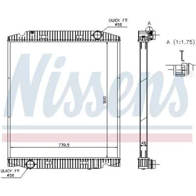 Radiator, racire motor NISSENS 63330A