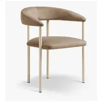 Scaun de living bej/crem cu cotiere tapițat Lea – Micadoni