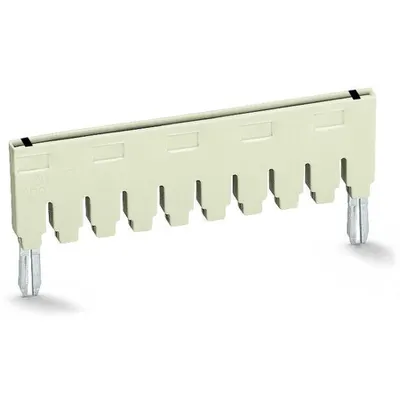 Push-in type jumper bar; insulated; from 1 to 3; Nominal current 18 A; light gray