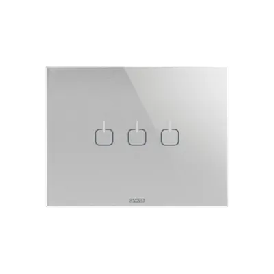 Placa ornament ICE TOUCH - Sticla - 3 SYMBOLS - TITANIUM - CHORUS