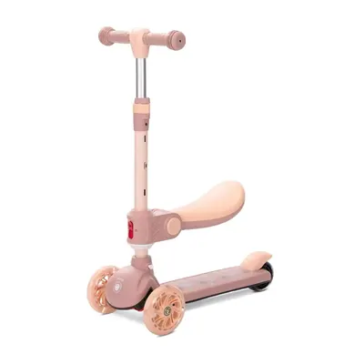 Trotineta cu 3 roti, sezut si anvelope cu lumini Lorelli Speedster Bej