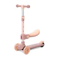 Trotineta cu 3 roti, sezut si anvelope cu lumini Lorelli Speedster Bej