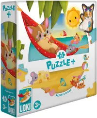 Puzzle pentru copii Loki din 12 piese - Loki pe plajă