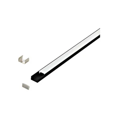 LED-Stripe Profile SF satin Cover black, 2000mm