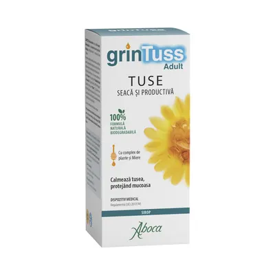 Sirop de tuse pentru adulti Grintuss, 180ml, Aboca