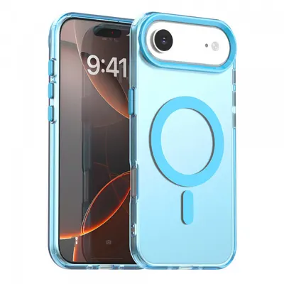 Husa MagSafe pentru Apple iPhone 17 Air, Techsuit, CandyCase, Albastra