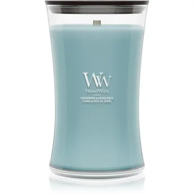 Woodwick Cedarwood & Ocean Moss lumânare parfumată cu fitil din lemn 610 g