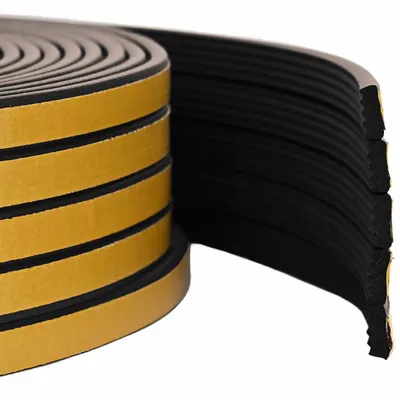 vidaXL Banda adeziva pentru feronerie Negru 8 x 3 mm 12 m Spumă EPDM