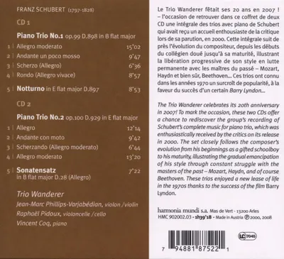 Franz Schubert: Trios op. 99 & 100
