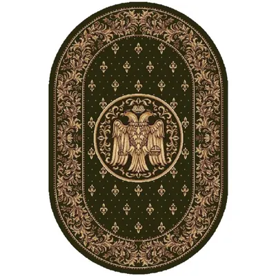 Covor Bisericesc Oval, 150 x 230 cm, Verde, Lotos 15032