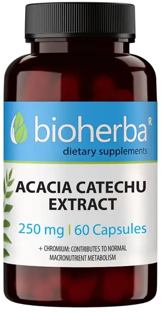 Acacia Catechu Extract, 250 mg, 60 capsule, Bioherba