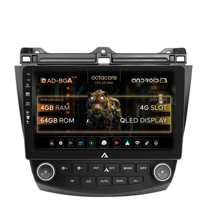 Navigatie Honda Accord 7 (2005-2008), Android, A-Octacore 4GB RAM + 64GB ROM, 10.1 Inch - AD-BGA10004+AD-BGRKIT012