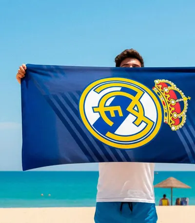 Prosop pentru plaja 140x70 cm Real Madrid