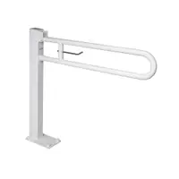 Bara suport ajutatoare stativa rabatabila cu suport hartie igienica, 85 cm, alb, Thermomat