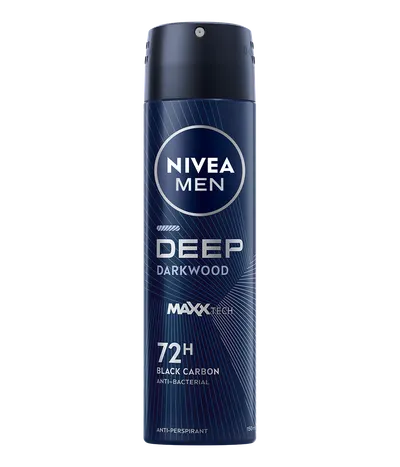 Deodorant spray pentru barbati Deep Darkwood Black Carbon, 150ml, Nivea