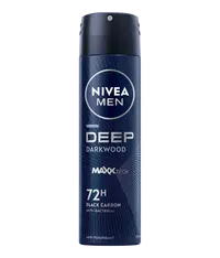 Deodorant spray pentru barbati Deep Darkwood Black Carbon, 150ml, Nivea