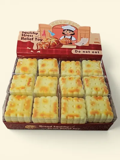 Jucărie Antistres Squishy „Biscuit Crocant” – Bread Squishy Stress Relief Toy, Slow Rising,En-gros