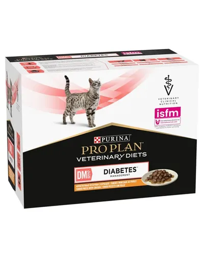 PURINA PRO PLAN Veterinary Diets Feline DM St/Ox Diabetes 10x85 g hrană veterinară pisici cu diabet