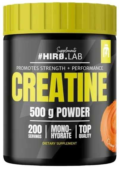 Creatine Monohydrate Powder, portocală, 500 g, Hero.Lab