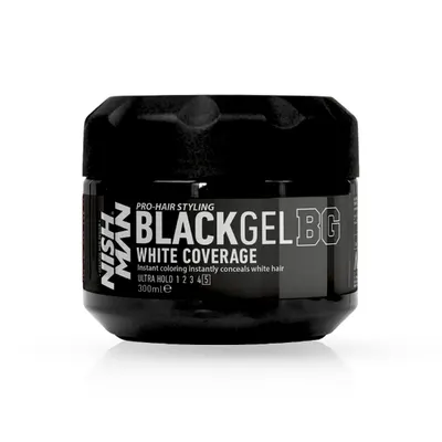 Gel de par - NISH MAN - Negru - 300 ml