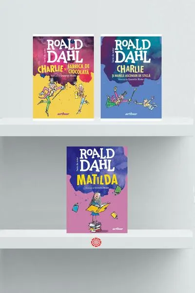 Pachet Charlie şi fabrica de ciocolată, Charlie și Marele Ascensor de Sticlă și Matilda - Hardcover - Roald Dahl