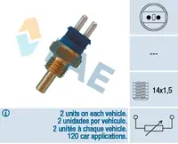 Senzor temperatura lichid racire (numar pini: 2, albastru) potrivit MERCEDES C T-MODEL (S202), C (W202), CLK (A208), CLK (C208), E (A124), E (C124), E T-MODEL (S124) 1.8-6.0 03.93-03.03
