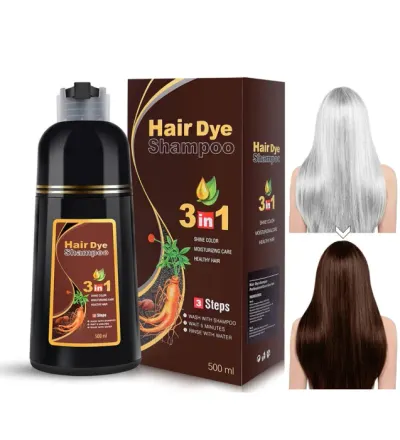 Sampon Colorant 3 in 1 - Saten Cafea, Acoperire Fire Albe, 500 ml