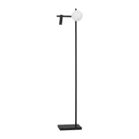Lampadar alb/negru LED cu structură flexibilă din metal cu abajur din sticlă (înălțime 150 cm) Joline – Nova Luce
