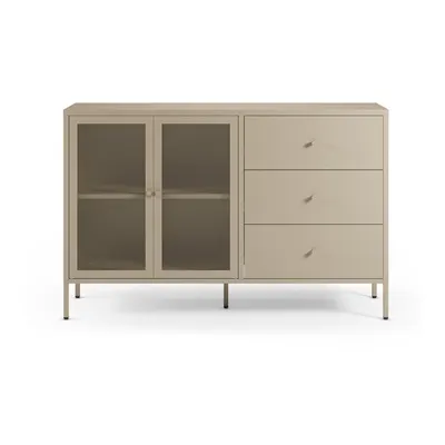 Comodă crem din metal 140x90x40 cm Fayna – Marckeric