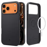 Husa MagSafe pentru Apple iPhone 17 Pro, Spigen, Silicone Fit, Neagra ACS10335