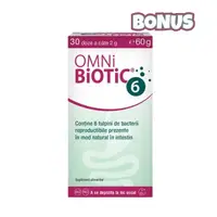 Omni Biotic 6 probiotice echilibrarea florei intestinale, 60 g pulbere