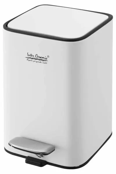 Coș de gunoi Inter Ceramic - FR Line, 3 l, Alb Mat