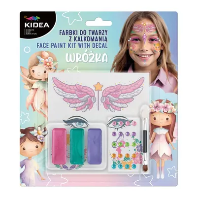 Vopsele pentru față cu diamante și stickere Kidea – Zână