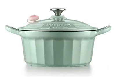 Cratiță din fontă emailată BUYDEEM - CP551, 3.9L, verde