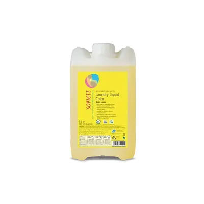 Detergent lichid pentru rufe colorate cu menta si lamaie, ecologic, 5L, Sonett