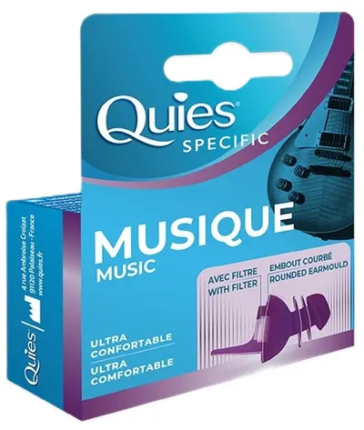 Musique Dopuri de urechi din silicon cu izolare fonică, 18 dB, 1 pereche, Quies