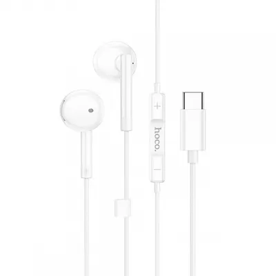 Handsfree USB-C HOCO M95, Alb