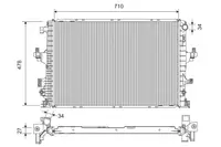 Radiator Racire Motor Potrivit Vw California T6 Camper, Multivan T6, Transporter T6, Transporter T6 Caravelle T6 2.0 2.0d 04.15-08.24