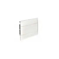 Practibox S Montaj incastrat cabinet pentru zidarie - earth + neutral terminal blocks - Usa alba - 1 rand - 12 module/rand