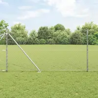 vidaXL Gard hexagonal cu stâlp 100 x 1,2 m Oțel Galvanizat Argintiu