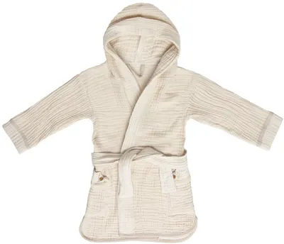 Halat de baie Bebe-Jou - Pure Cotton Sand, 86 х 92 cm