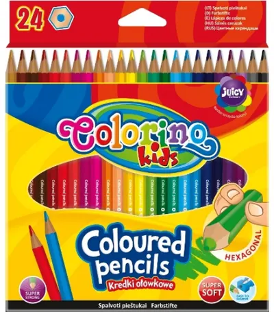 Set creioane colorate Colorino Kids - 24 de culori