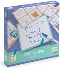 Joc educativ Djeco - Desenează pas cu pas, animale de companie bebe