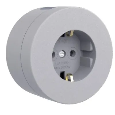 Priza Schuko PT xOne Ovivo OV00902, 16A, 250V, IP20, gri