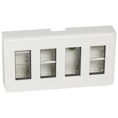 Doza aparenta pentru aparataj modular mosaic - 4x4 - 16module Alb