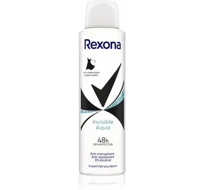 Deodorant spray Invisible Aqua, 150ml, Rexona