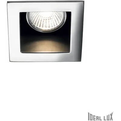 Spot incastrat Funky, D:90 mm, 50W, dulie GU10, Patrat, Crom