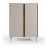 Dulap crem/în culoare naturală cu aspect de lemn de stejar 90x120x40 cm Lucile – Marckeric