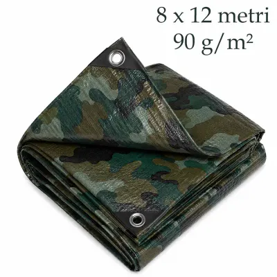Prelata de acoperire, universala, 8x12 m, 90 g/mp, rezistenta UV si intemperii