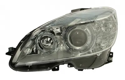 Far stanga (D1S H7, reglaj electric, cu motoras, fundal argintiu, Semnalizator argintiu) MERCEDES Clasa C 2001-2013